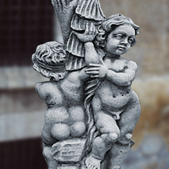 Statuette - Two Children With Fish - 201