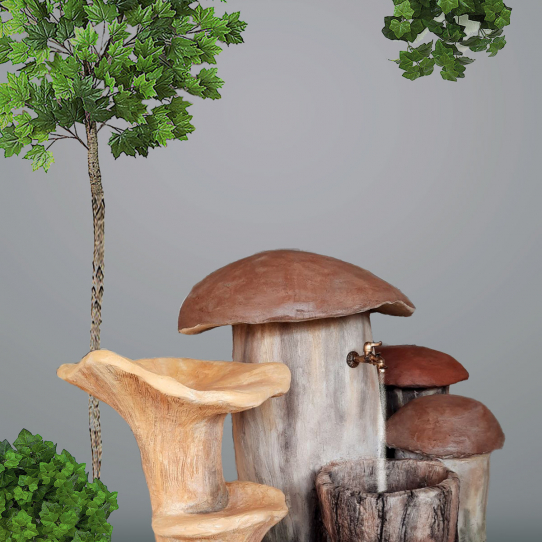 Fountain - with mushroom stumps - 523